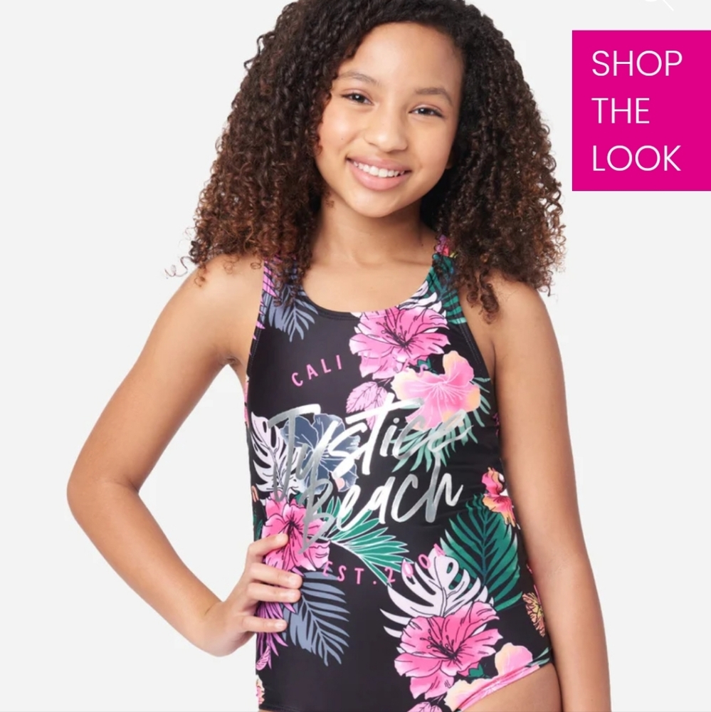 Justice Racerback one piece swimsuit